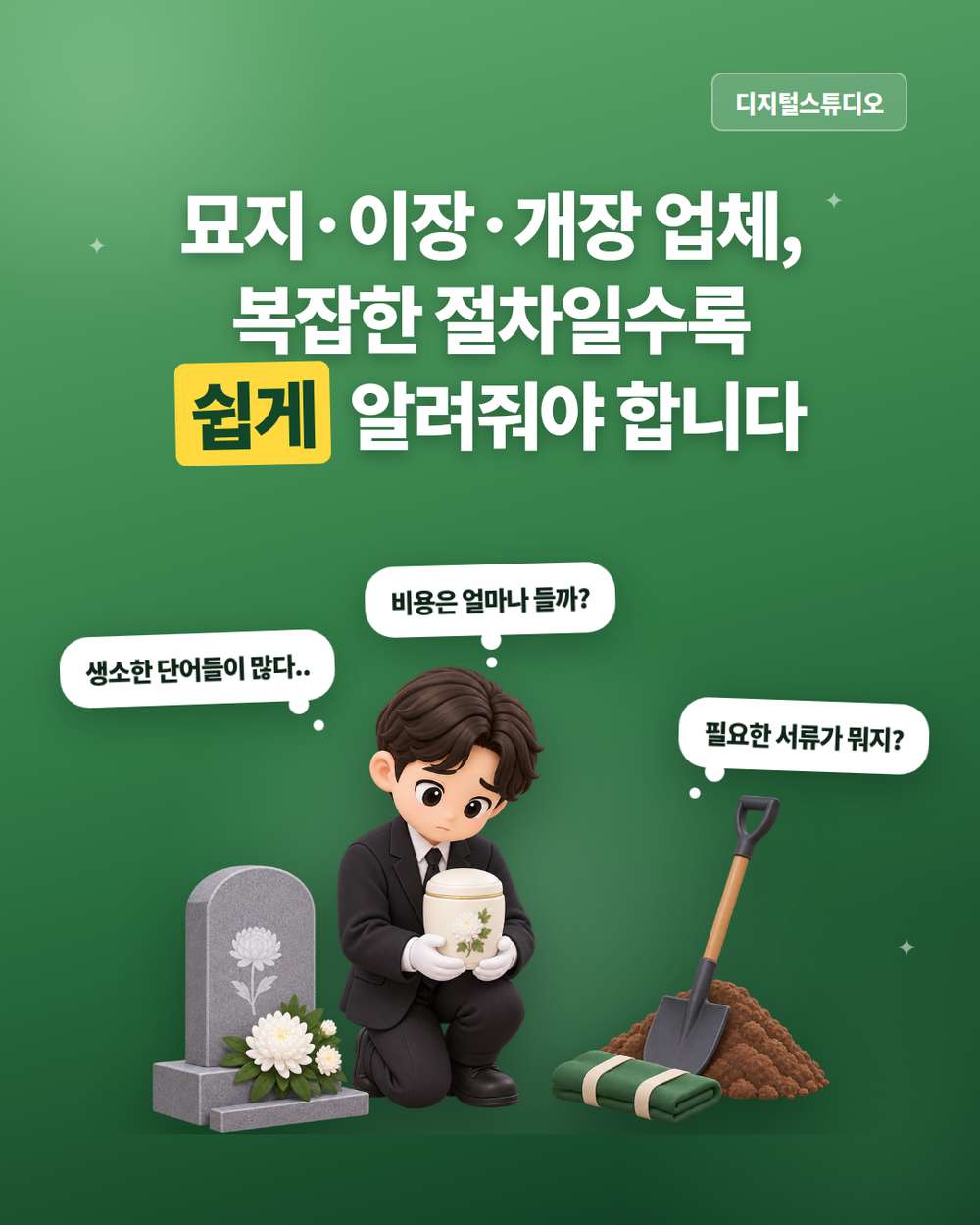 묘지·이장·개장 홈페이지, 생소한 절차부터 쉽게 알려주세요