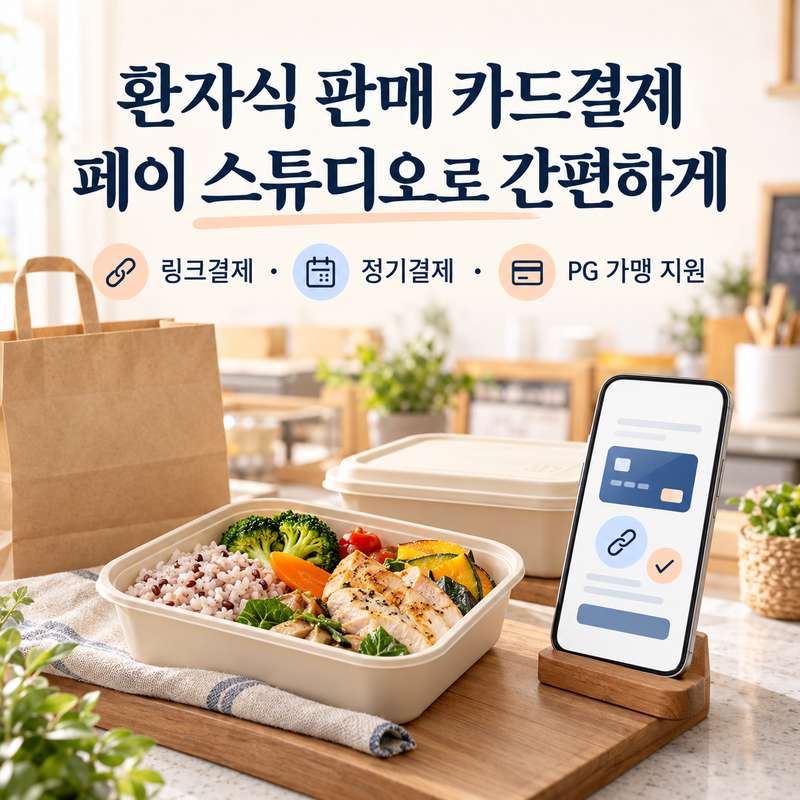 환자식 판매 스마트폰 카드결제 페이스튜디오
