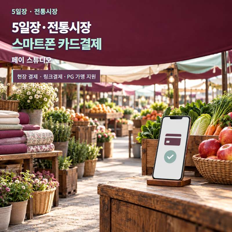 5일장 좌판과 페이 스튜디오 카드결제 실사형 썸네일