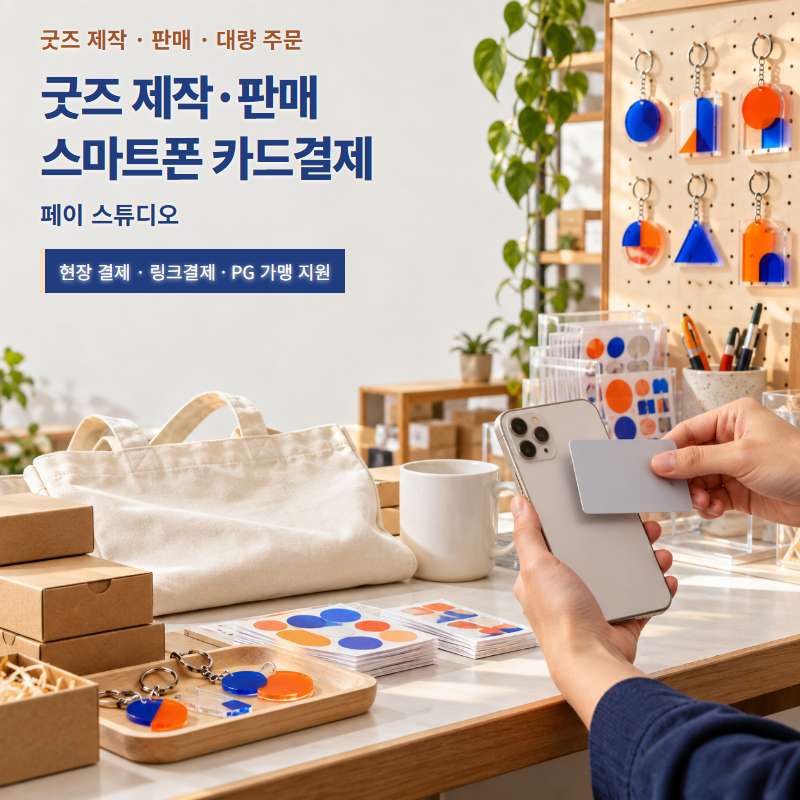 굿즈 제작 스튜디오과 페이 스튜디오 카드결제 실사형 썸네일