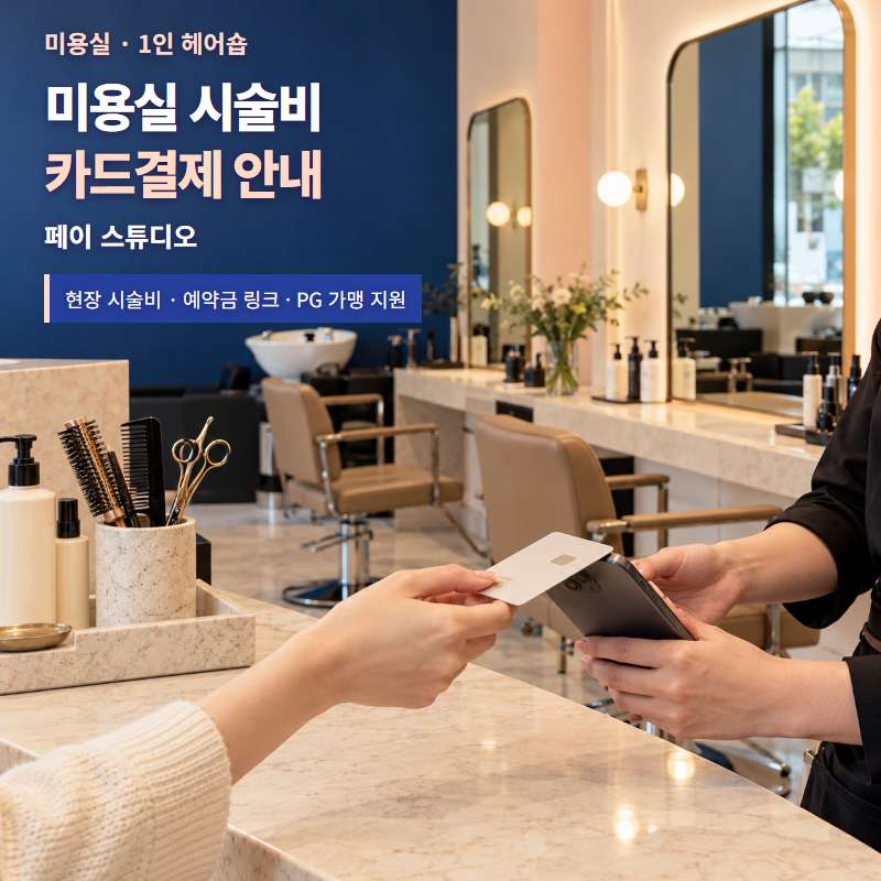 미용실 현장과 페이 스튜디오 카드결제 실사형 썸네일